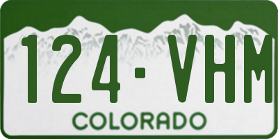 CO license plate 124VHM