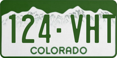 CO license plate 124VHT