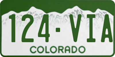 CO license plate 124VIA