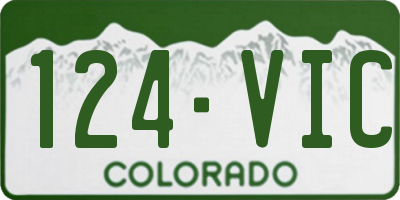 CO license plate 124VIC