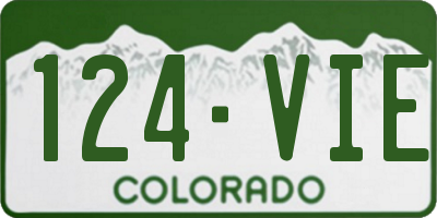 CO license plate 124VIE