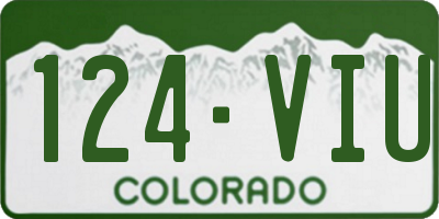 CO license plate 124VIU