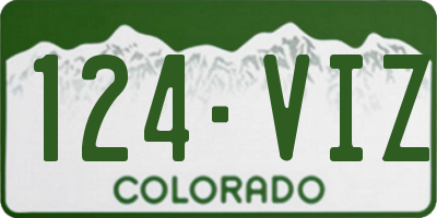CO license plate 124VIZ