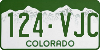 CO license plate 124VJC