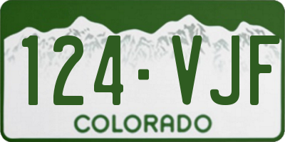 CO license plate 124VJF
