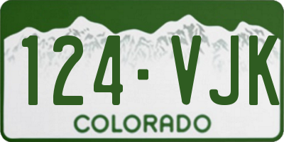 CO license plate 124VJK