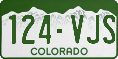 CO license plate 124VJS