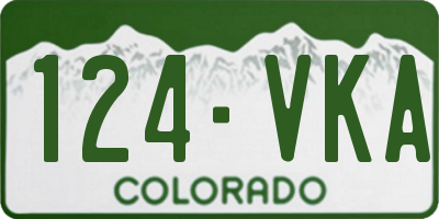 CO license plate 124VKA