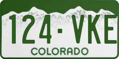 CO license plate 124VKE
