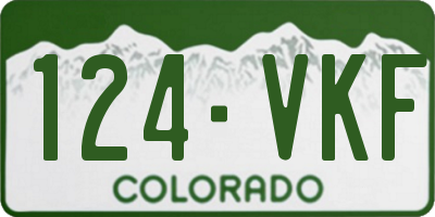 CO license plate 124VKF