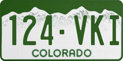 CO license plate 124VKI