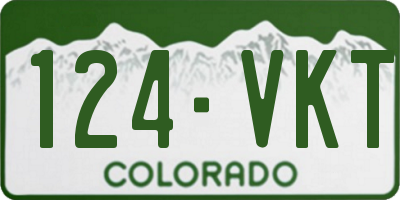 CO license plate 124VKT