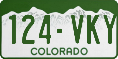 CO license plate 124VKY
