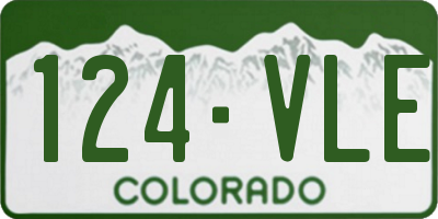 CO license plate 124VLE