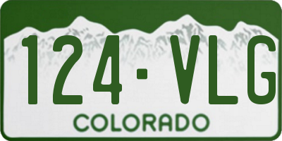 CO license plate 124VLG