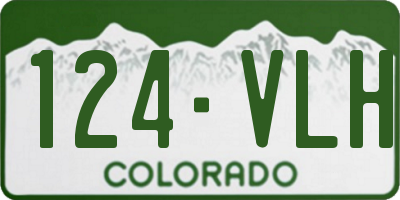 CO license plate 124VLH