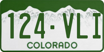 CO license plate 124VLI