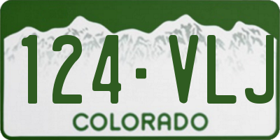 CO license plate 124VLJ