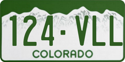 CO license plate 124VLL