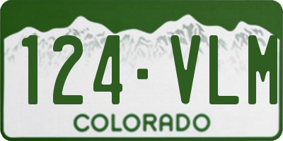 CO license plate 124VLM