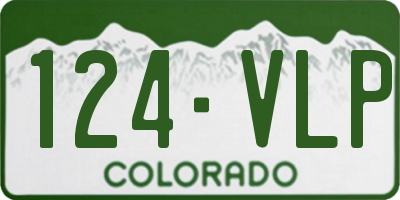 CO license plate 124VLP