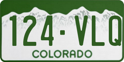 CO license plate 124VLQ