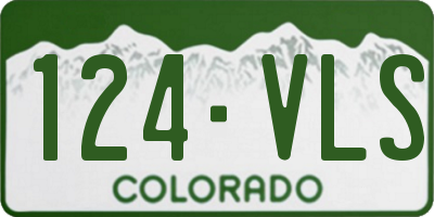 CO license plate 124VLS