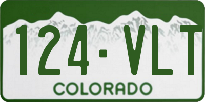 CO license plate 124VLT