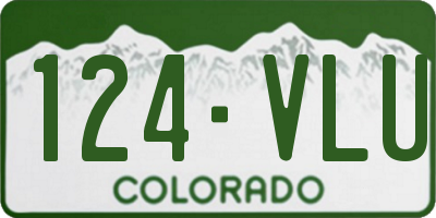 CO license plate 124VLU