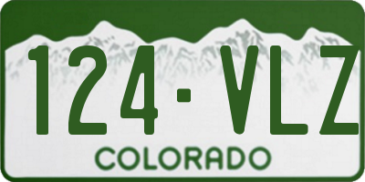 CO license plate 124VLZ