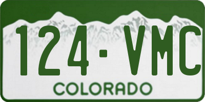 CO license plate 124VMC