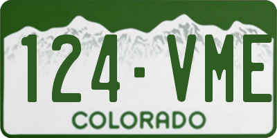 CO license plate 124VME