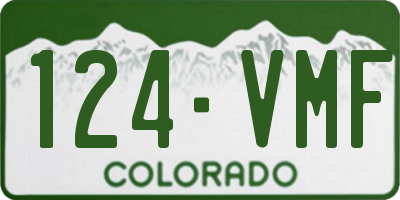 CO license plate 124VMF
