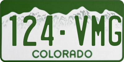 CO license plate 124VMG