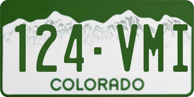 CO license plate 124VMI