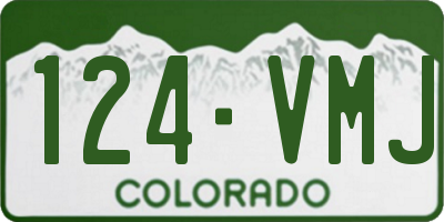 CO license plate 124VMJ