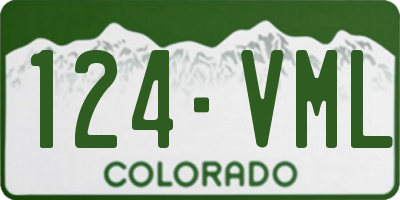 CO license plate 124VML