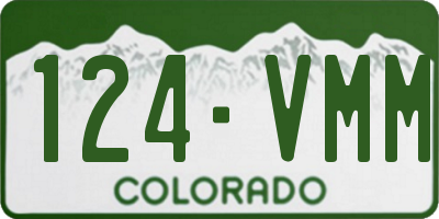 CO license plate 124VMM
