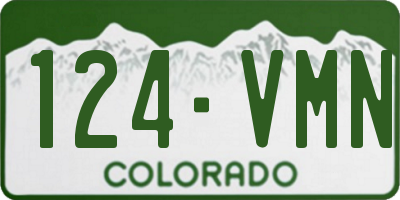 CO license plate 124VMN