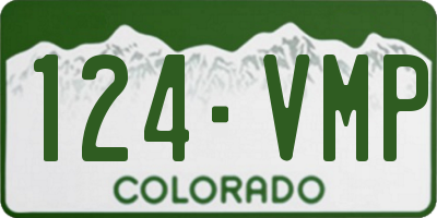 CO license plate 124VMP