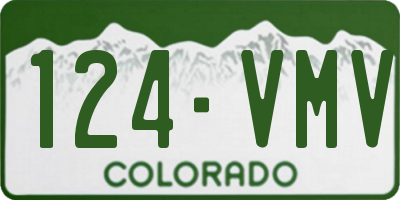 CO license plate 124VMV