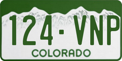 CO license plate 124VNP