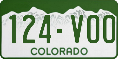 CO license plate 124VOO