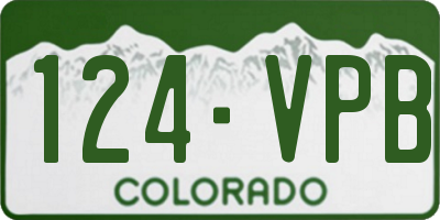 CO license plate 124VPB