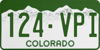 CO license plate 124VPI