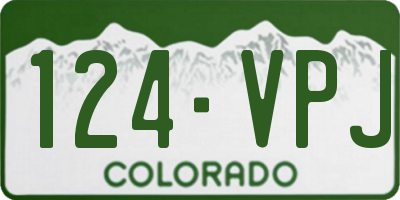 CO license plate 124VPJ