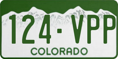 CO license plate 124VPP