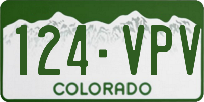 CO license plate 124VPV