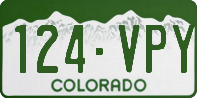 CO license plate 124VPY