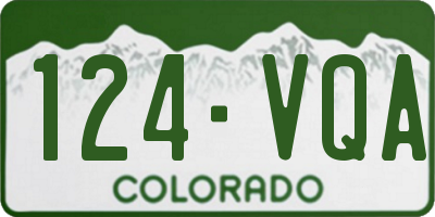 CO license plate 124VQA